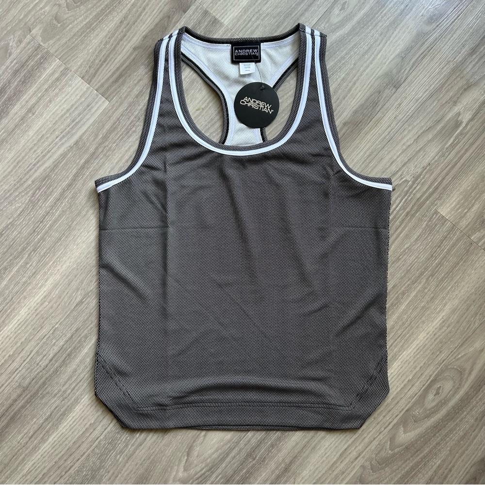 Andrew Christian | Fit Mesh Training Tank in Black (Medium)